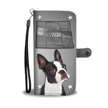 Load image into Gallery viewer, Cute Boston Terrier Print Wallet Case- Free Shipping-ND State