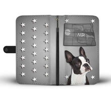 Load image into Gallery viewer, Cute Boston Terrier Print Wallet Case- Free Shipping-ND State