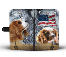 Load image into Gallery viewer, Cute Cavalier King Charles Spaniel Print Wallet Case- Free Shipping-ND State