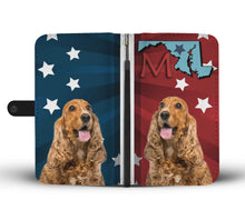 Load image into Gallery viewer, Cocker Spaniel Print Wallet Case-Free Shipping-MD State
