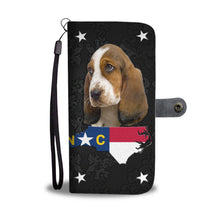 Load image into Gallery viewer, Cute Basset Hound Print Wallet Case- Free Shipping-NC State