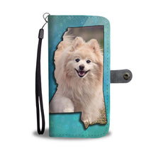 Load image into Gallery viewer, Cute Pomeranian Dog Print Wallet Case-Free Shipping-MS State