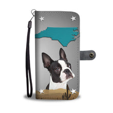 Load image into Gallery viewer, Cute Boston Terrier Print Wallet Case- Free Shipping-NC State