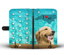Load image into Gallery viewer, Cute Golden Retriever Print Wallet Case-Free Shipping-NC State
