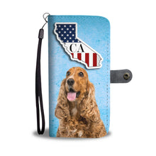Load image into Gallery viewer, Cocker Spaniel Print Wallet Case-Free Shipping-CA State