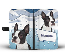 Load image into Gallery viewer, Boston Terrier Print Wallet Case-Free Shipping-MT State