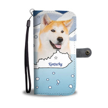 Load image into Gallery viewer, Cute Akita Print Wallet Case-Free Shipping-KY State