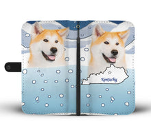 Load image into Gallery viewer, Cute Akita Print Wallet Case-Free Shipping-KY State