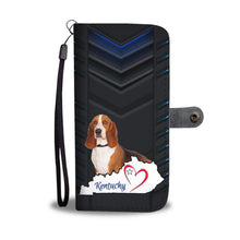 Load image into Gallery viewer, Cute Basset Hound Print Wallet Case-Free Shipping-KY State