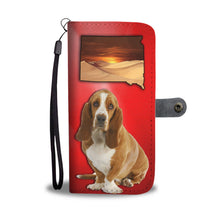 Load image into Gallery viewer, Cute Basset Hound Print Wallet Case-Free Shipping-SD State
