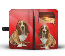Load image into Gallery viewer, Cute Basset Hound Print Wallet Case-Free Shipping-SD State