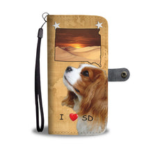 Load image into Gallery viewer, Cute Cavalier King Charles Spaniel Print Wallet Case- Free Shipping-SD State