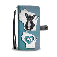 Load image into Gallery viewer, Cute French Bulldog Print Wallet Case-Free Shipping-WI State