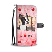 Load image into Gallery viewer, Boston Terrier Print Wallet Case-Free Shipping-WY State