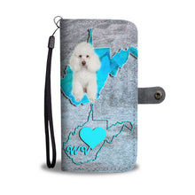 Load image into Gallery viewer, Cute Poodle Dog Print Wallet Case-Free Shipping-WV State
