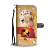 Load image into Gallery viewer, Cute Golden Retriever Print Wallet Case- Free Shipping-NE State