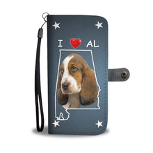 Load image into Gallery viewer, Cute Basset Hound Print Wallet Case- Free Shipping-AL State