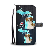 Load image into Gallery viewer, Cute Brittany Dog Print Wallet Case-Free Shipping-MI State