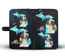 Load image into Gallery viewer, Cute Brittany Dog Print Wallet Case-Free Shipping-MI State