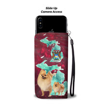 Load image into Gallery viewer, Cute Pomeranian Print Wallet Case-Free Shipping-MI State