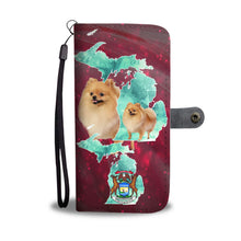 Load image into Gallery viewer, Cute Pomeranian Print Wallet Case-Free Shipping-MI State