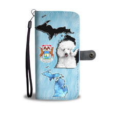 Load image into Gallery viewer, Cute Poodle Print Wallet Case-Free Shipping-MI State