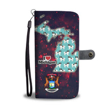Load image into Gallery viewer, Cute Japanese Chin Pattern Print Wallet Case-Free Shipping-MI State