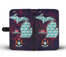Load image into Gallery viewer, Cute Japanese Chin Pattern Print Wallet Case-Free Shipping-MI State