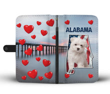 Load image into Gallery viewer, Cute Maltese Dog Print Wallet Case-Free Shipping-AL State