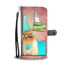 Load image into Gallery viewer, Cute Pomeranian Dog Print Wallet Case-Free Shipping-ID State