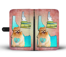 Load image into Gallery viewer, Cute Pomeranian Dog Print Wallet Case-Free Shipping-ID State