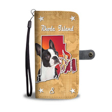 Load image into Gallery viewer, Cute Boston Terrier Print Wallet Case-Free Shipping-RI State