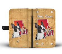 Load image into Gallery viewer, Cute Boston Terrier Print Wallet Case-Free Shipping-RI State