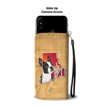 Load image into Gallery viewer, Cute Boston Terrier Print Wallet Case-Free Shipping-RI State