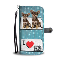 Load image into Gallery viewer, Cute Chihuahua Print Wallet Case-Free Shipping-KS State
