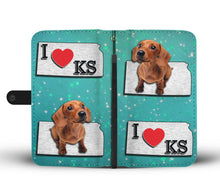 Load image into Gallery viewer, Cute Dachshund Puppy Print Wallet Case-Free Shipping-KS State