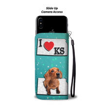 Load image into Gallery viewer, Cute Dachshund Puppy Print Wallet Case-Free Shipping-KS State