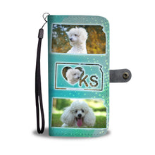 Load image into Gallery viewer, Cute Poodle Dog Print Wallet Case-Free Shipping-KS State