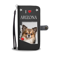 Load image into Gallery viewer, Cute Chihuahua On Black Print Wallet Case-Free Shipping-AZ State