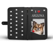 Load image into Gallery viewer, Cute Chihuahua On Black Print Wallet Case-Free Shipping-AZ State