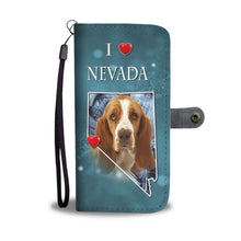 Load image into Gallery viewer, Cute Basset Hound Print Wallet Case-Free Shipping-NV State
