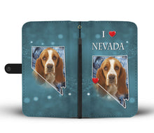 Load image into Gallery viewer, Cute Basset Hound Print Wallet Case-Free Shipping-NV State