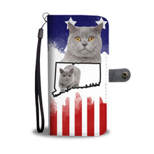 Load image into Gallery viewer, British Shorthair Cat Print Wallet Case-Free Shipping-CT State