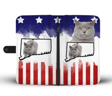 Load image into Gallery viewer, British Shorthair Cat Print Wallet Case-Free Shipping-CT State