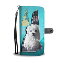Load image into Gallery viewer, Cute Maltese Dog Print Wallet Case-Free Shipping-NH State
