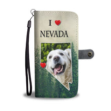 Load image into Gallery viewer, Cute Golden Retriever Print Wallet Case-Free Shipping-NV State
