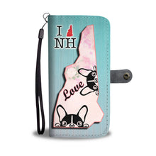 Load image into Gallery viewer, Cute Boston Terrier Dog Art Print Wallet Case-Free Shipping-NH State