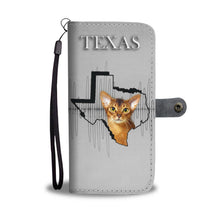 Load image into Gallery viewer, Abyssinian Cat Print Wallet Case-Free Shipping-TX State