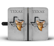 Load image into Gallery viewer, Abyssinian Cat Print Wallet Case-Free Shipping-TX State