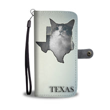 Load image into Gallery viewer, Cute Munchkin Cat Print Wallet Case-Free Shipping-TX State